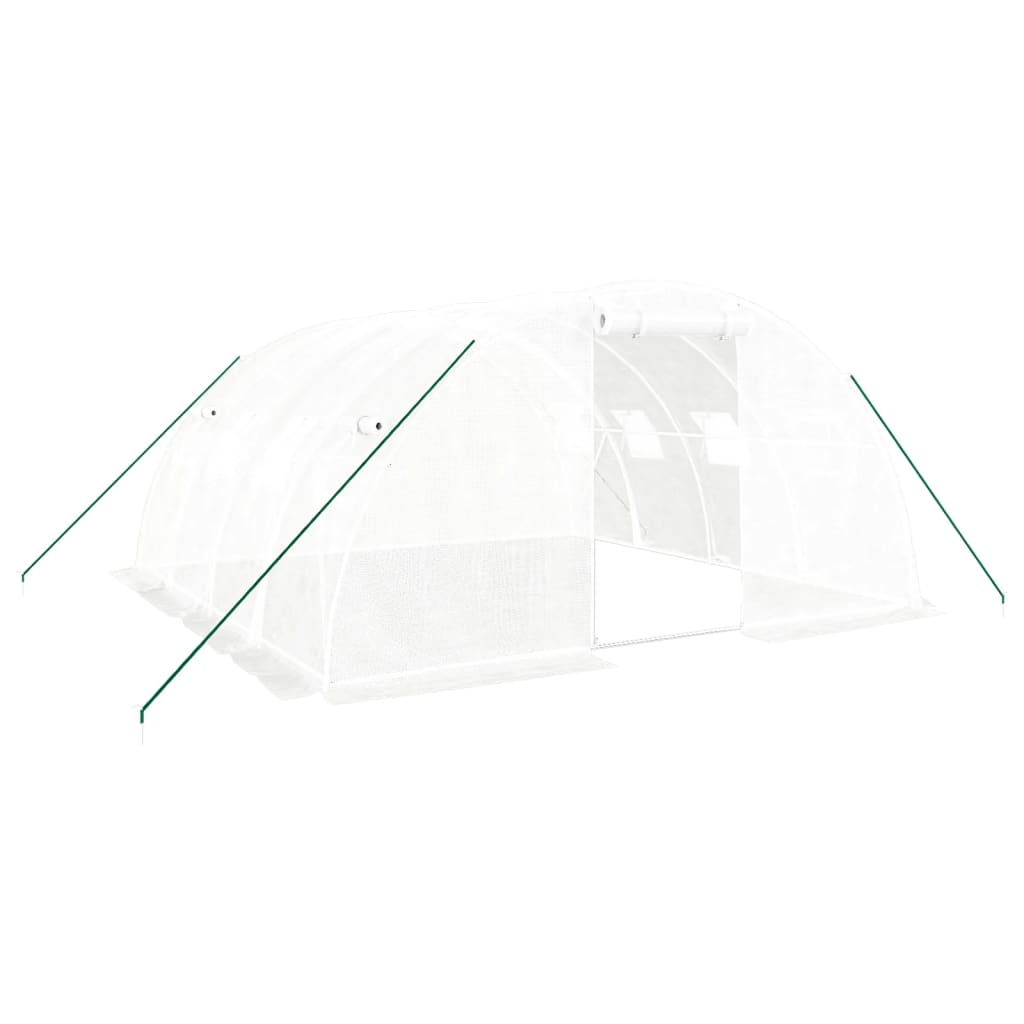 Serra con Telaio in Acciaio Bianco 16 m² 4x4x2 m - homemem39