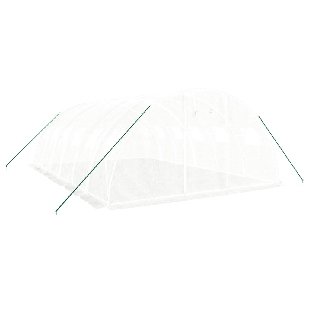 Serra con Telaio in Acciaio Bianco 24 m² 6x4x2 m - homemem39