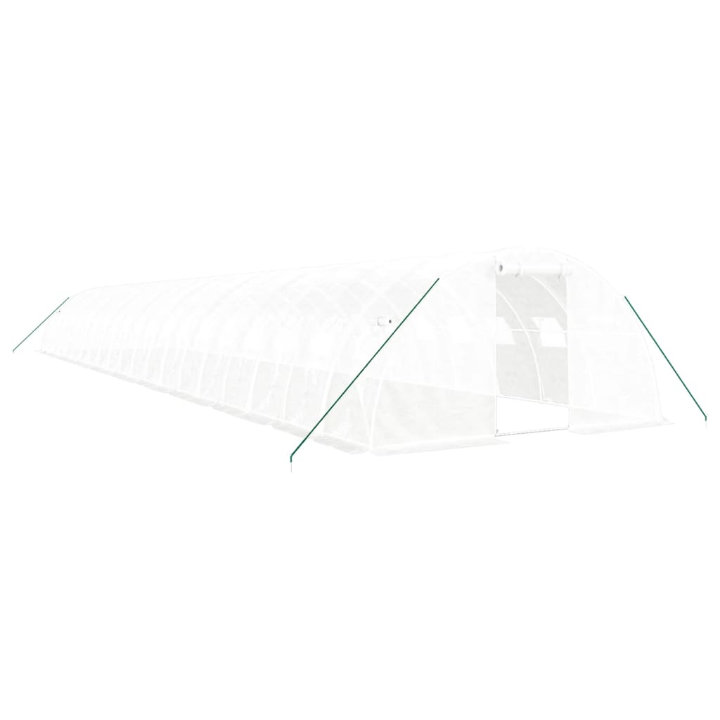 Serra con Telaio in Acciaio Bianco 80 m² 20x4x2 m - homemem39