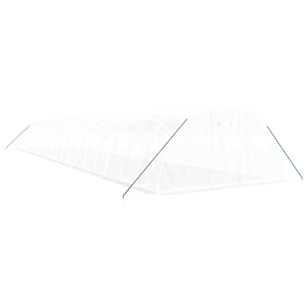 Serra con Telaio in Acciaio Bianco 80 m² 20x4x2 m - homemem39
