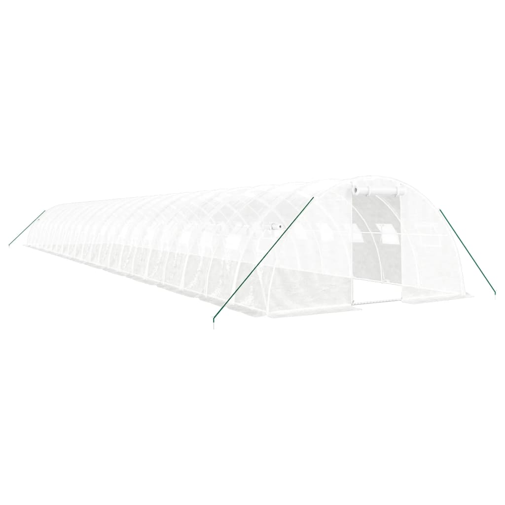 Serra con Telaio in Acciaio Bianco 88 m² 22x4x2 m - homemem39