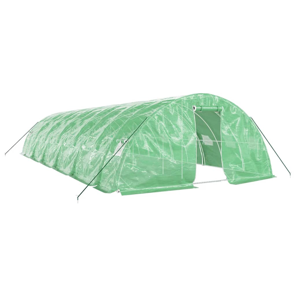 Serra con Telaio in Acciaio Verde 60 m² 12x5x2,3 m - homemem39