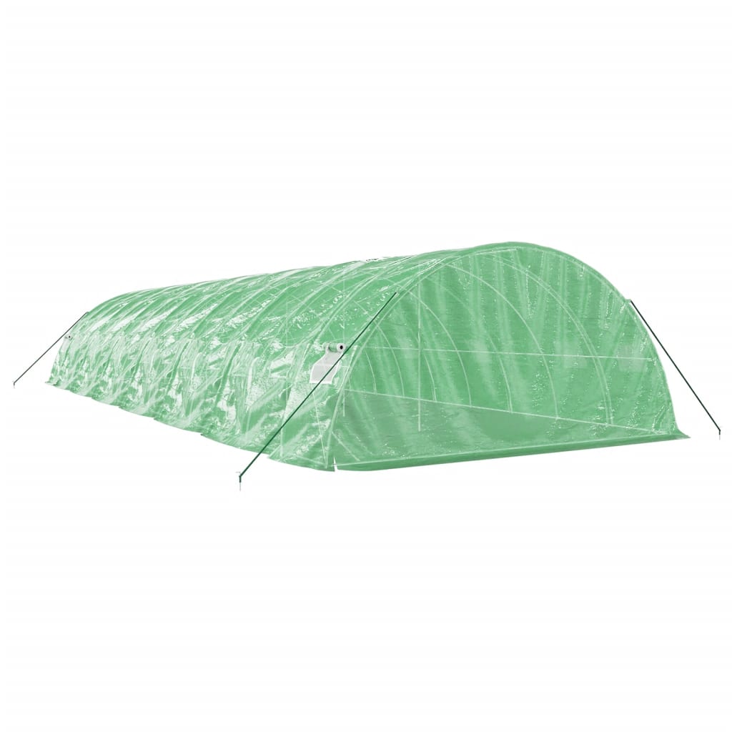 Serra con Telaio in Acciaio Verde 70 m² 14x5x2,3 m - homemem39