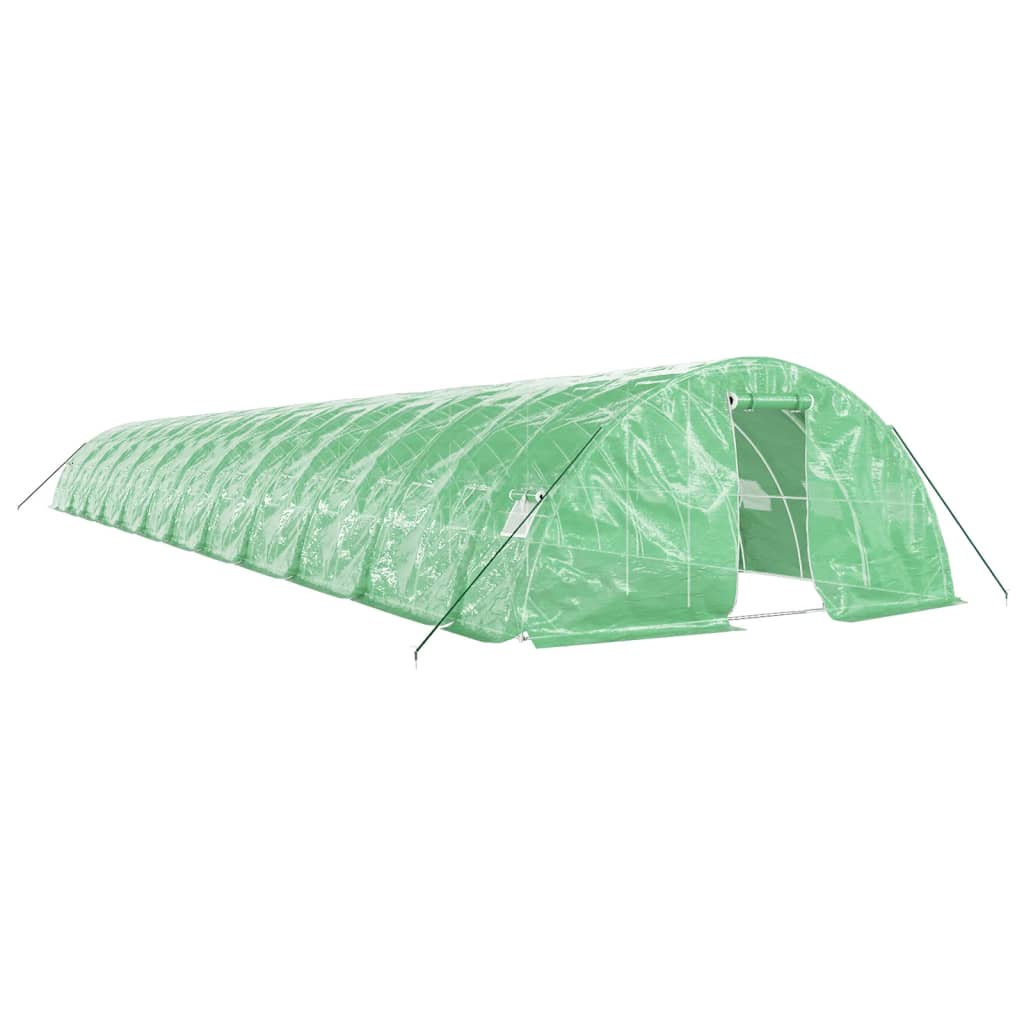 Serra con Telaio in Acciaio Verde 120 m² 24x5x2,3 m - homemem39
