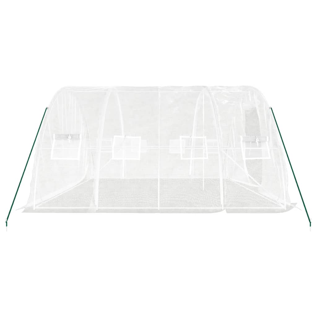 Serra con Telaio in Acciaio Bianco 20 m² 5x4x2,3 m - homemem39