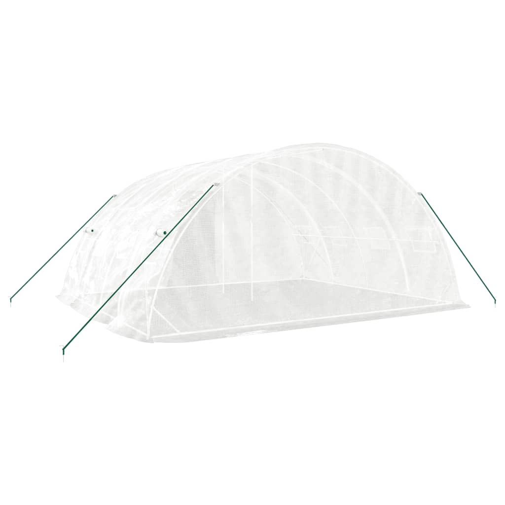 Serra con Telaio in Acciaio Bianco 20 m² 5x4x2,3 m - homemem39