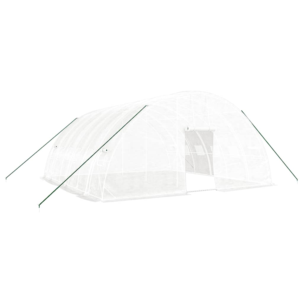 Serra con Telaio in Acciaio Bianco 36 m² 6x6x2,85 m - homemem39