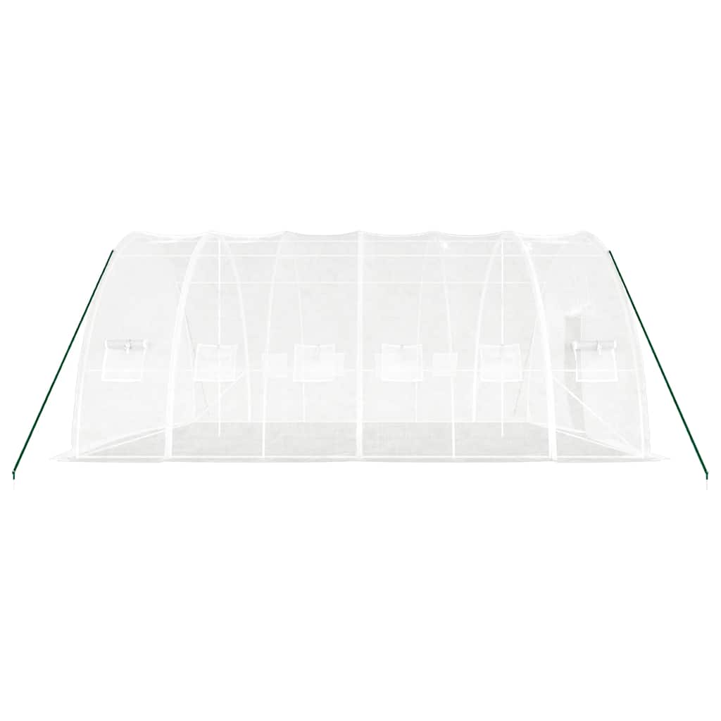 Serra con Telaio in Acciaio Bianco 36 m² 6x6x2,85 m - homemem39