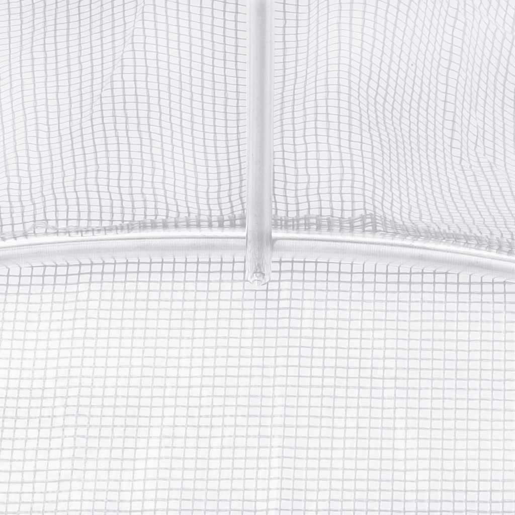 Serra con Telaio in Acciaio Bianco 36 m² 6x6x2,85 m - homemem39