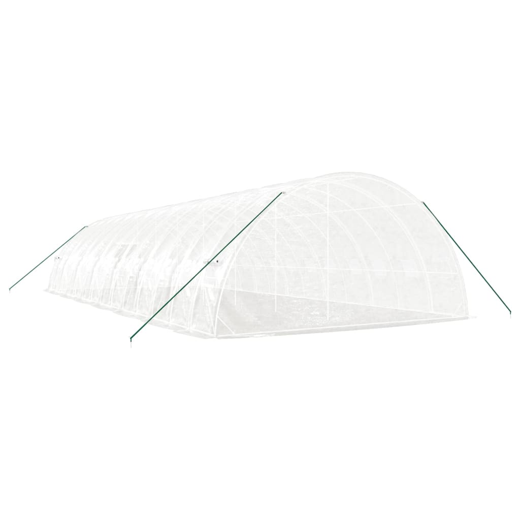 Serra con Telaio in Acciaio Bianco 84 m² 14x6x2,85 m - homemem39