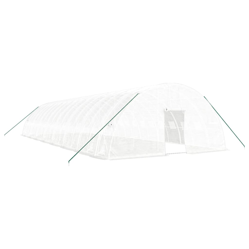 Serra con Telaio in Acciaio Bianco 96 m² 16x6x2,85 m - homemem39