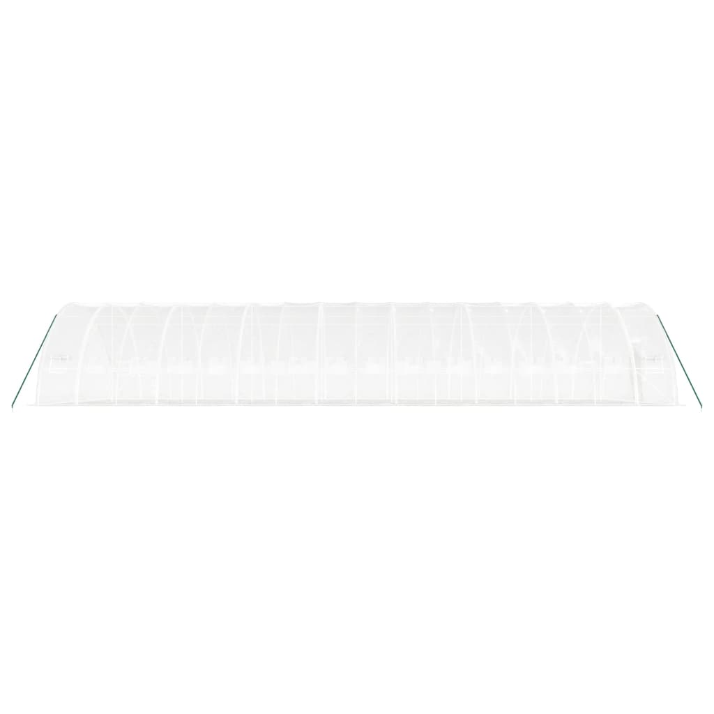 Serra con Telaio in Acciaio Bianco 96 m² 16x6x2,85 m - homemem39