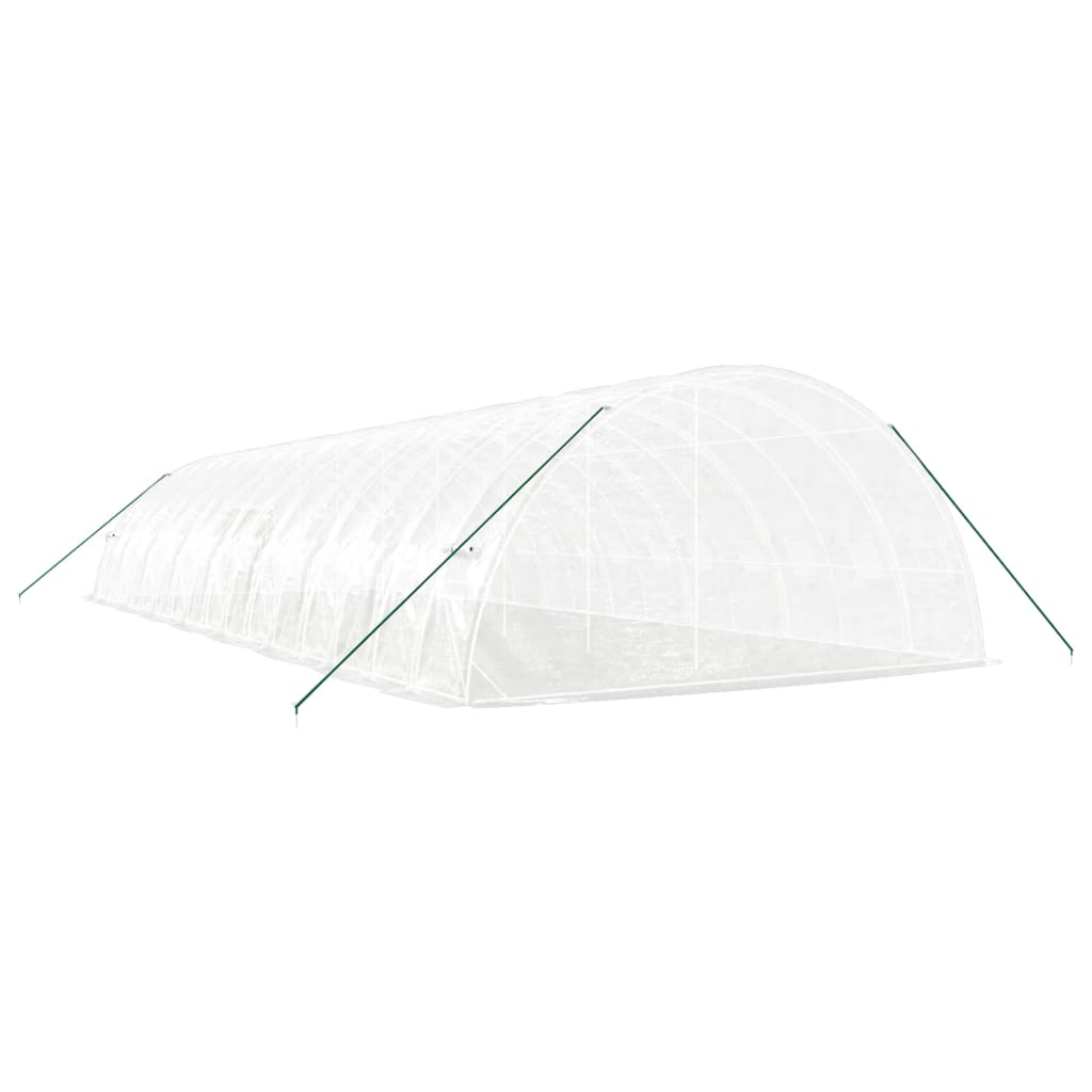 Serra con Telaio in Acciaio Bianco 96 m² 16x6x2,85 m - homemem39