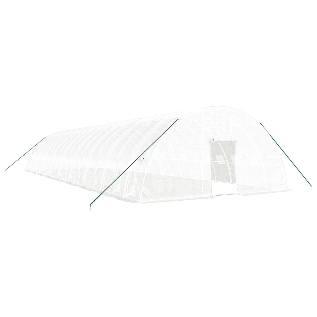 Serra con Telaio in Acciaio Bianco 108 m² 18x6x2,85 m - homemem39