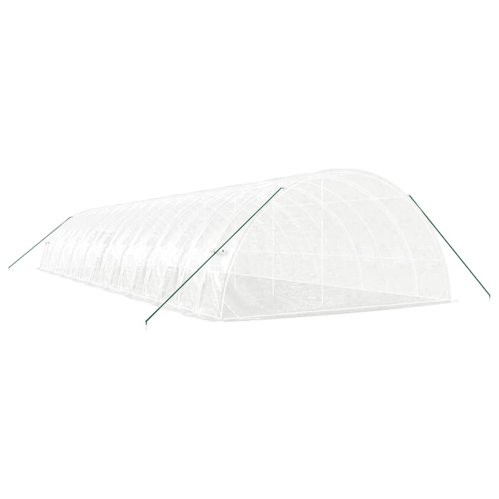 Serra con Telaio in Acciaio Bianco 108 m² 18x6x2,85 m - homemem39