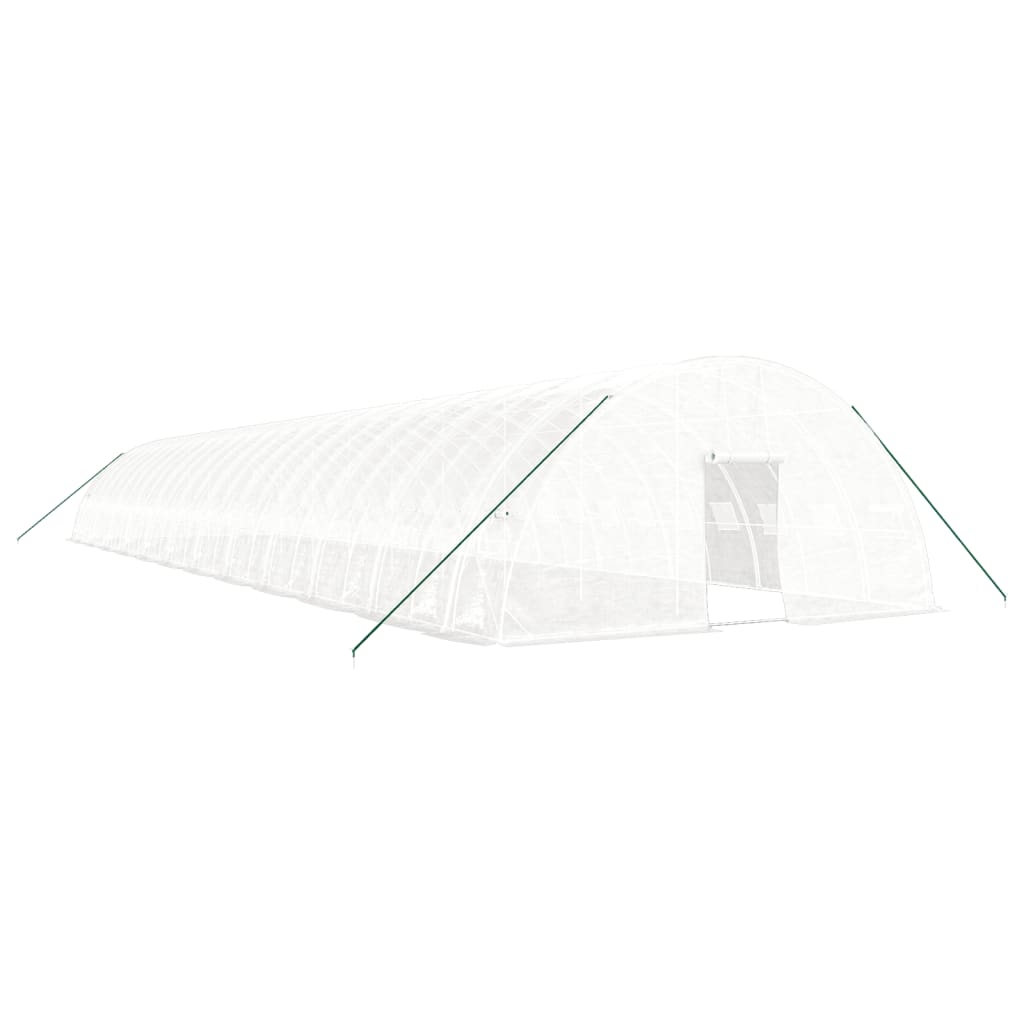 Serra con Telaio in Acciaio Bianco 144 m² 24x6x2,85 m - homemem39