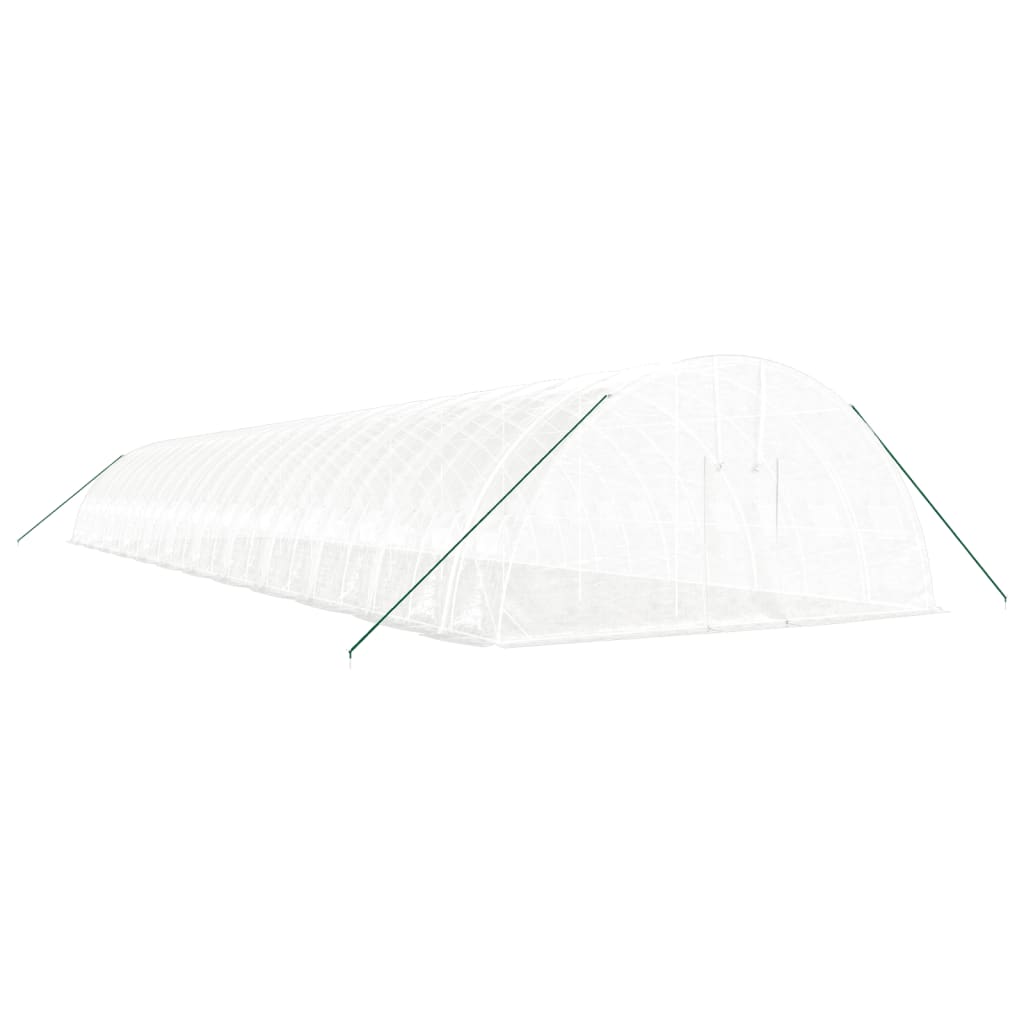 Serra con Telaio in Acciaio Bianco 144 m² 24x6x2,85 m - homemem39