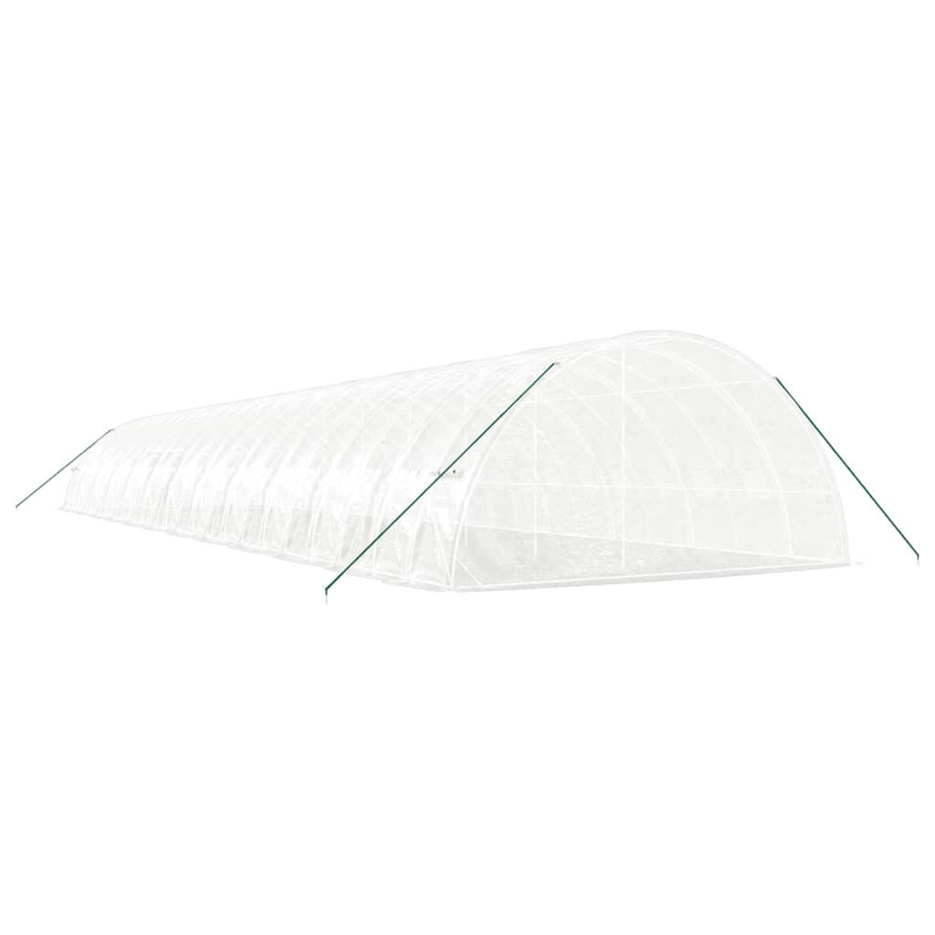 Serra con Telaio in Acciaio Bianco 144 m² 24x6x2,85 m - homemem39