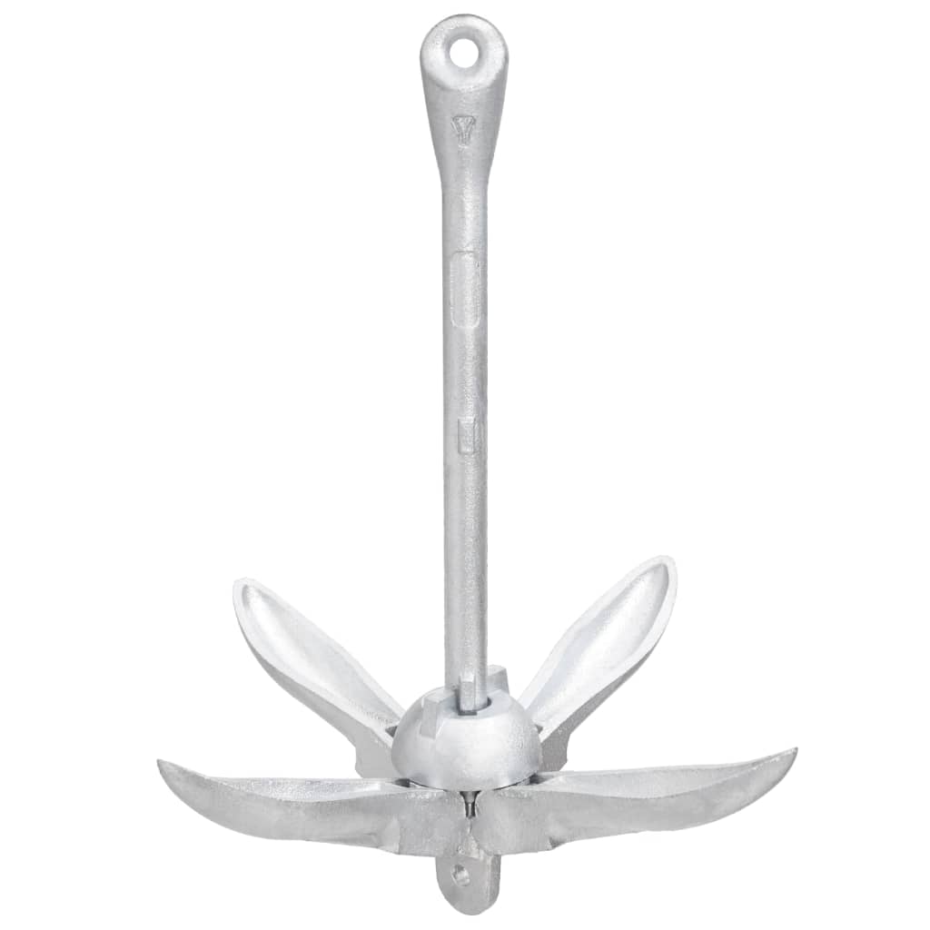 Ancora Pieghevole con Corda Argento 6 kg Ghisa Zincata a Caldo - homemem39