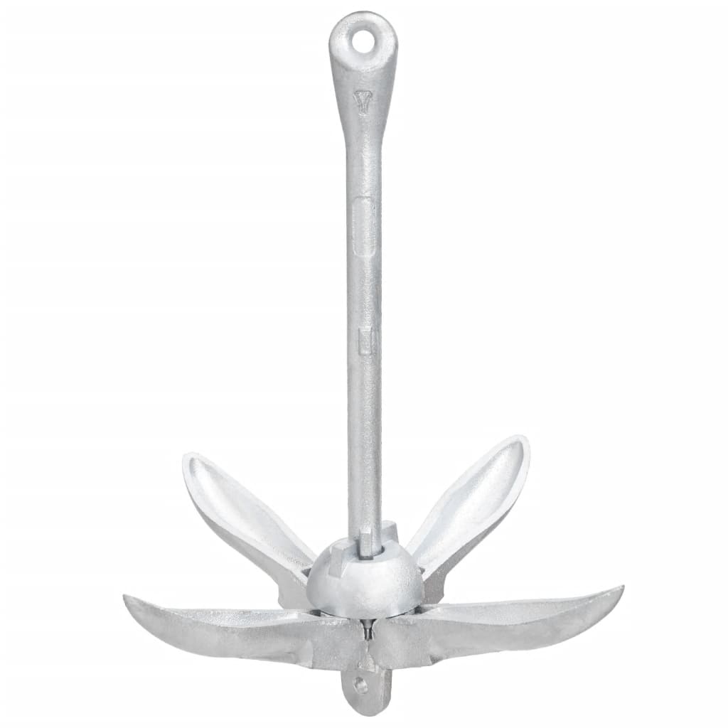 Ancora Pieghevole con Corda Argento 8 kg Ghisa Zincata a Caldo - homemem39