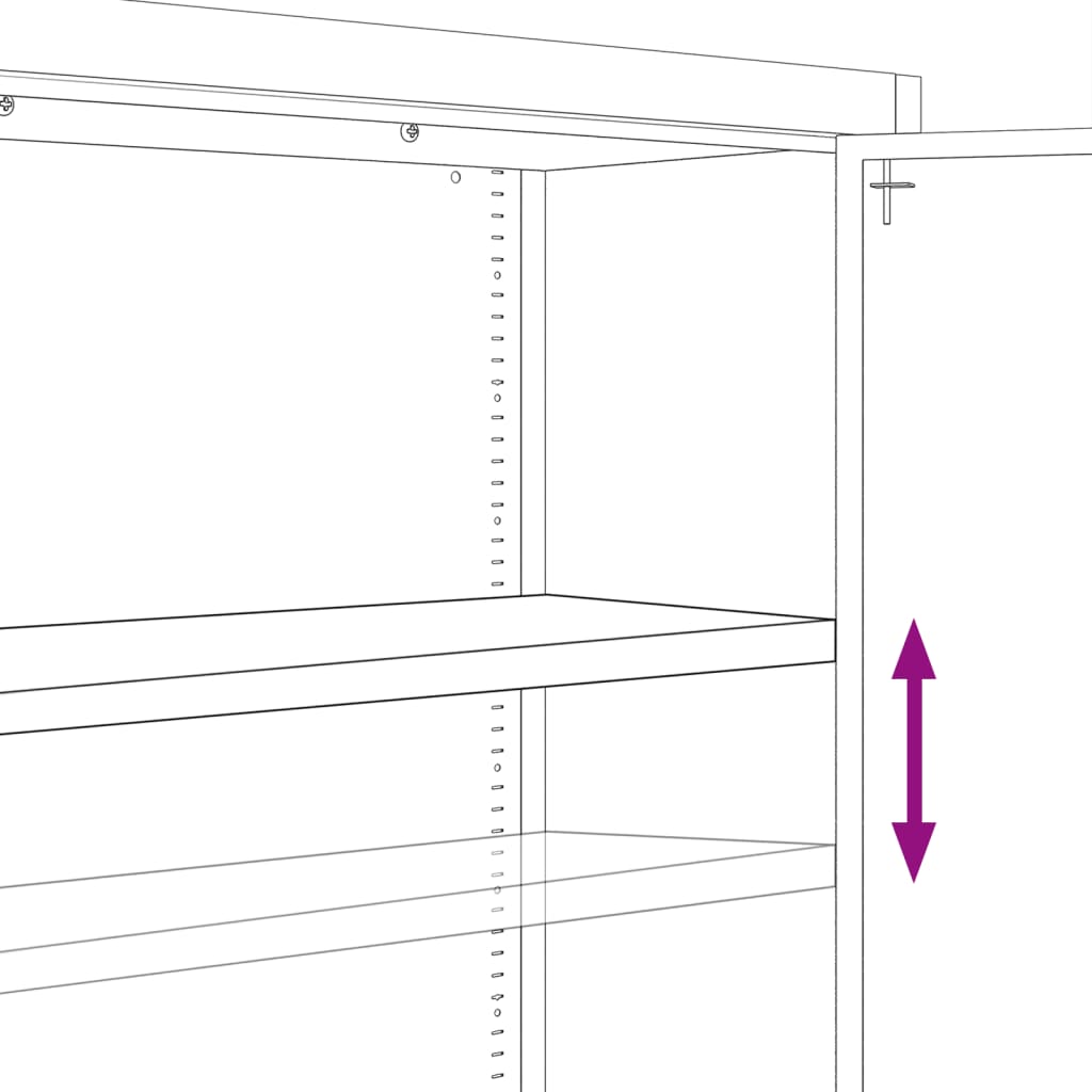 Armadio Classificatore Antracite 90x40x220 cm in Acciaio | homemem39