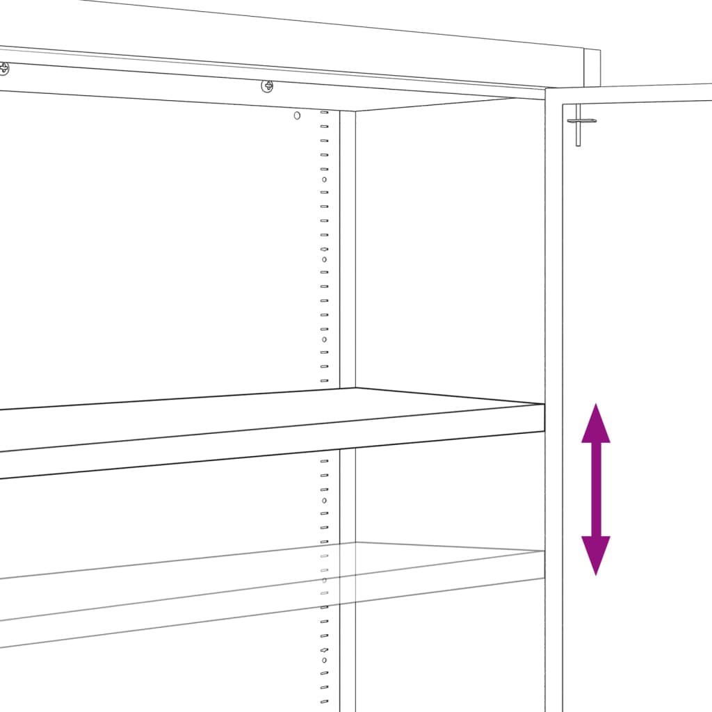 Armadio Classificatore Antracite 90x40x240 cm in Acciaio | homemem39