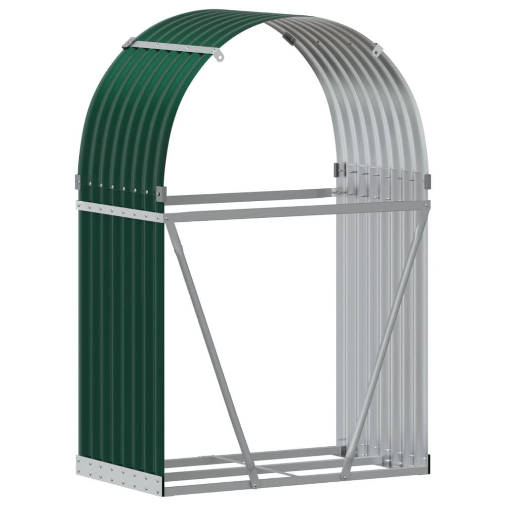 Portaceppi Verde 80x45x120 cm in Acciaio Zincato - homemem39