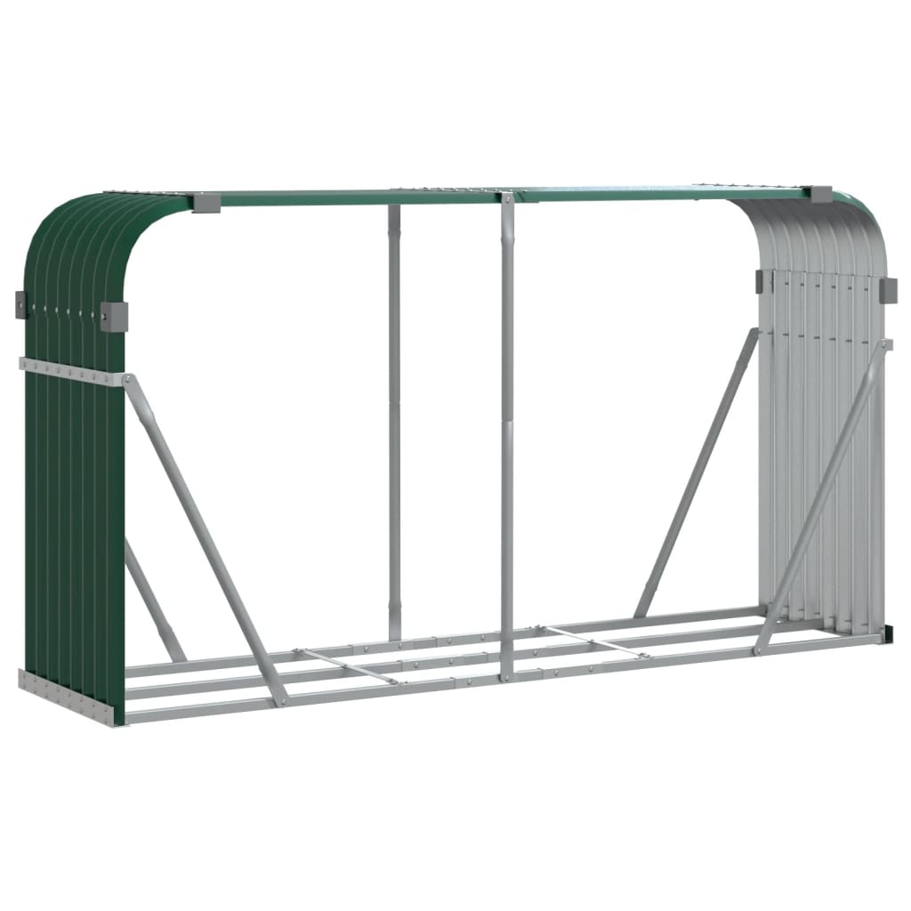Portaceppi Verde 180x45x100 cm in Acciaio Zincato - homemem39