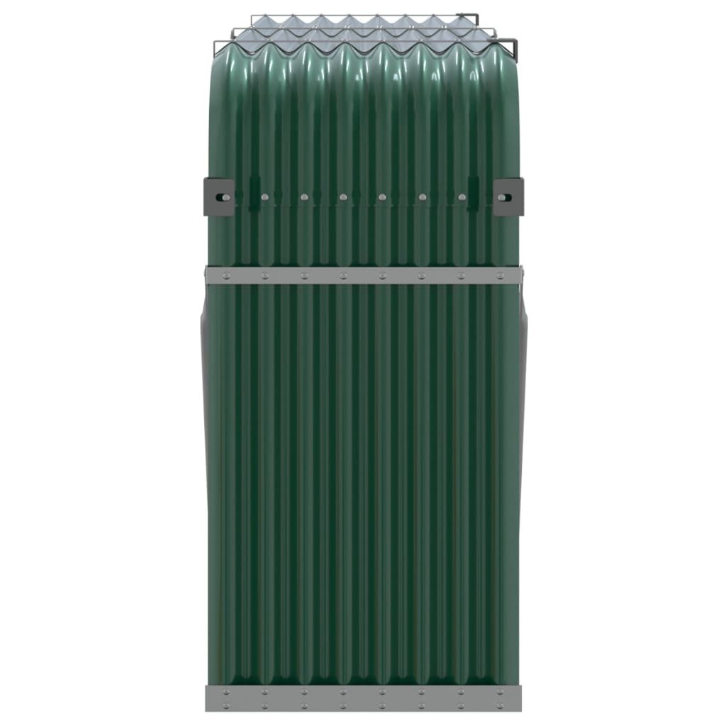 Portaceppi Verde 180x45x100 cm in Acciaio Zincato - homemem39
