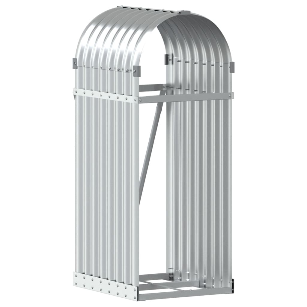 Portaceppi Argento 40x45x100 cm in Acciaio Zincato - homemem39