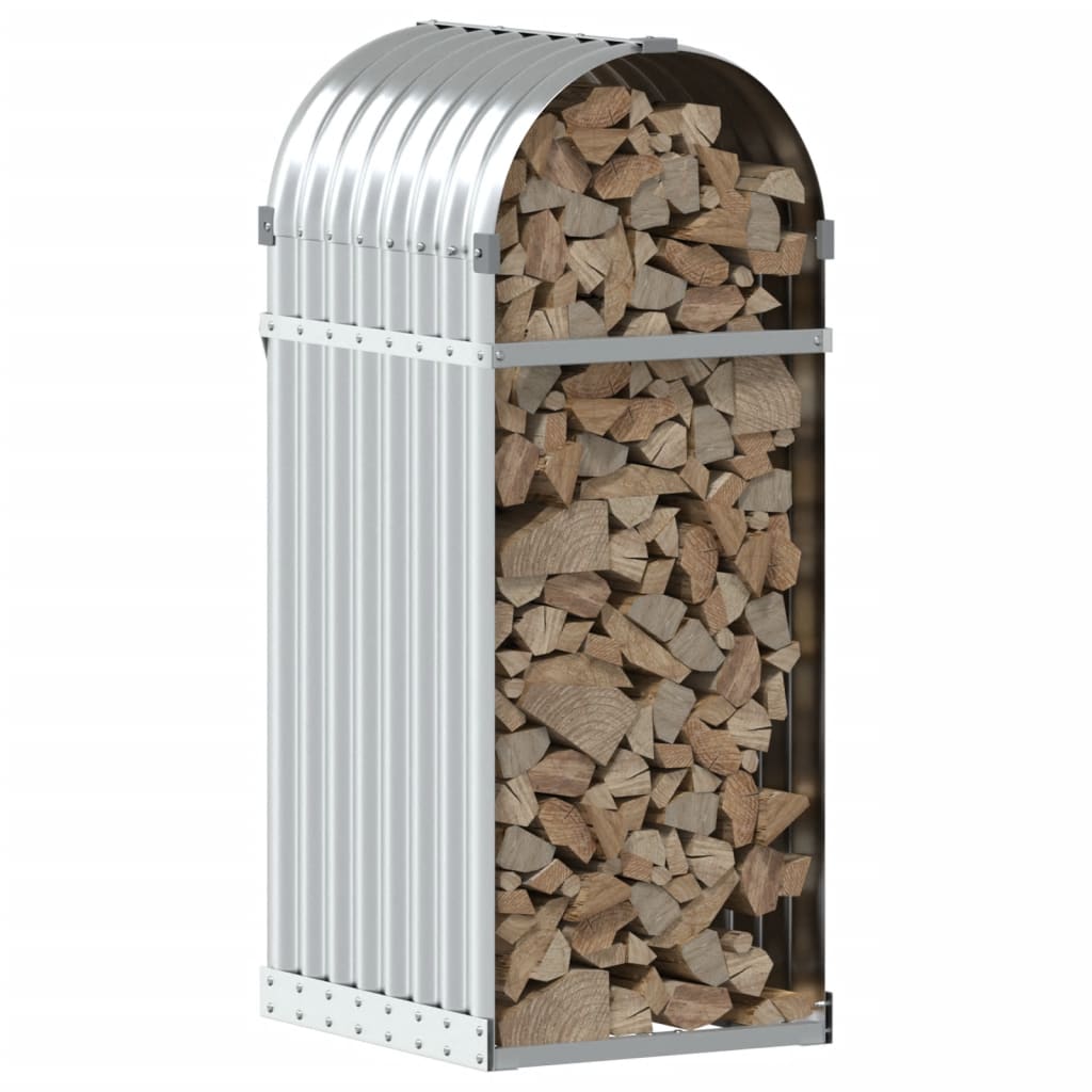 Portaceppi Argento 40x45x100 cm in Acciaio Zincato - homemem39