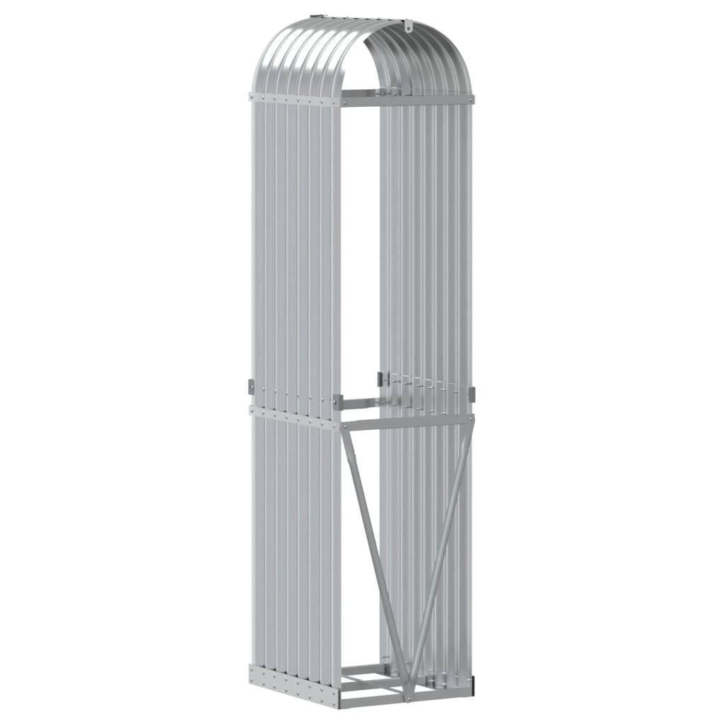 Portaceppi Argento 40x45x170 cm in Acciaio Zincato - homemem39