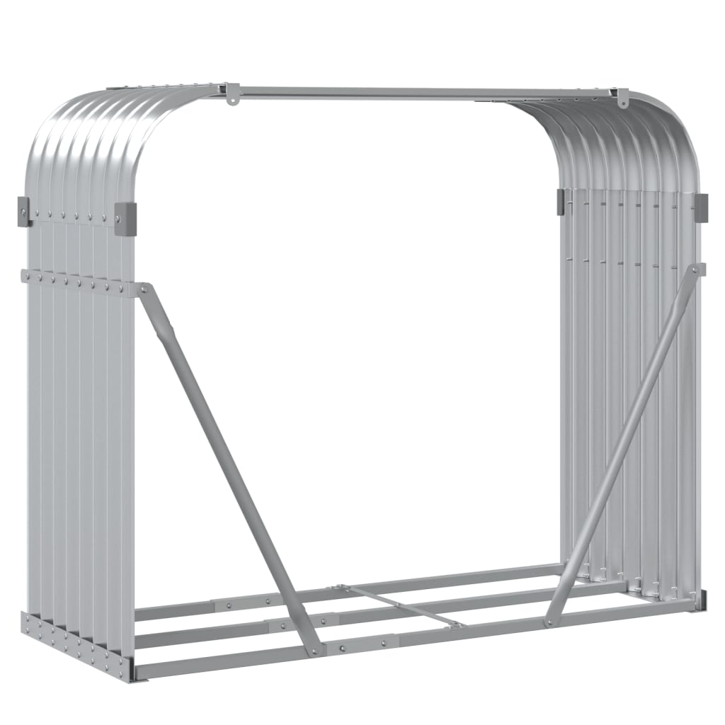 Portaceppi Argento 120x45x100 cm in Acciaio Zincato - homemem39