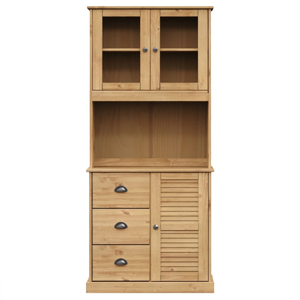 Credenza VIGO 78x40x175 cm in Legno Massello di Pino - homemem39