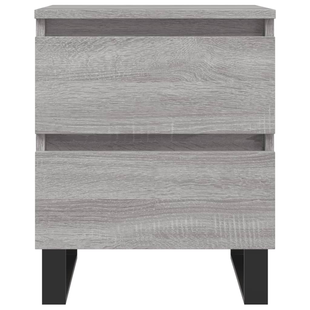 Comodino Grigio Sonoma 40x35x50 cm in Legno Multistrato