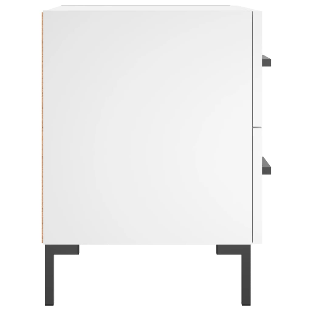 Comodino Bianco 40x35x47,5 cm in Legno Multistrato