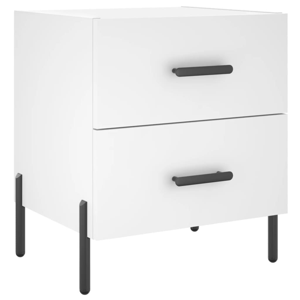 Comodino Bianco 40x35x47,5 cm in Legno Multistrato