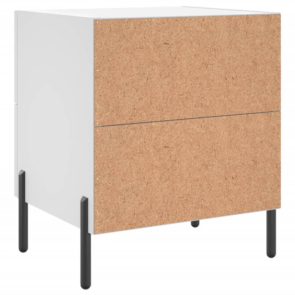 Comodino Bianco 40x35x47,5 cm in Legno Multistrato