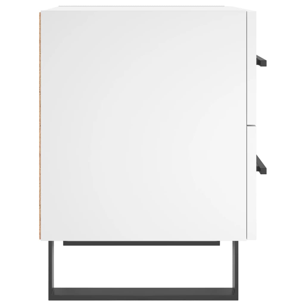 Comodino Bianco 40x35x47,5 cm in Legno Multistrato
