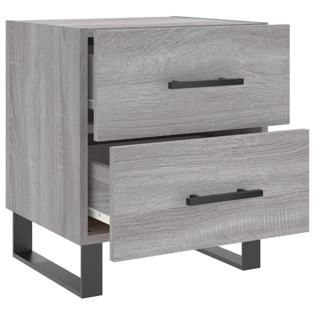Comodino Grigio Sonoma 40x35x47,5 cm in Legno Multistrato