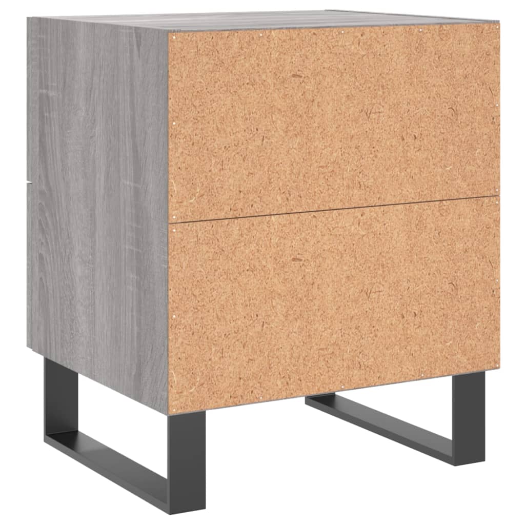 Comodino Grigio Sonoma 40x35x47,5 cm in Legno Multistrato