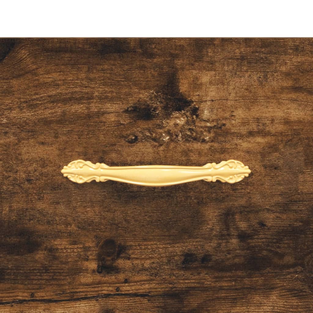 Comodino Rovere Fumo 40x40x66 cm in Legno Multistrato