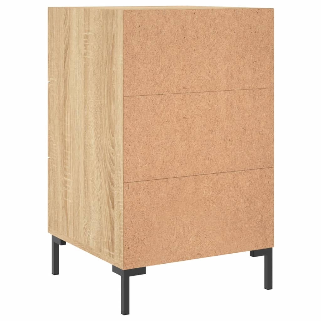 Comodino Rovere Sonoma 40x40x66 cm in Legno Multistrato