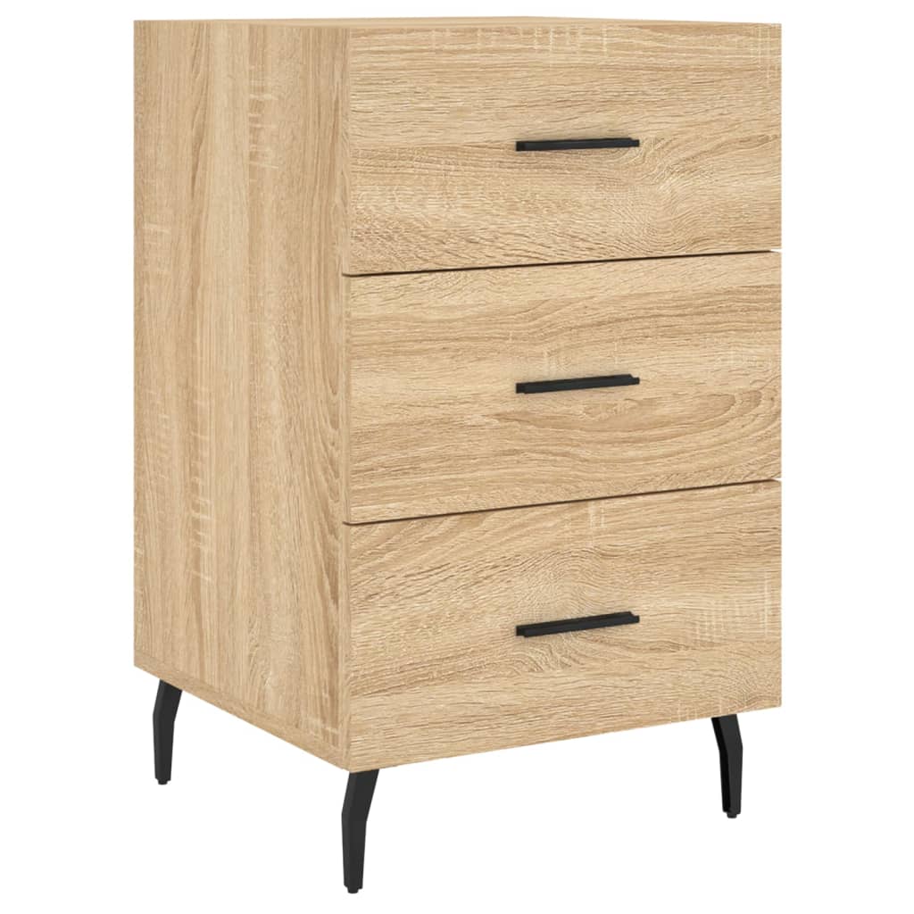 Comodino Rovere Sonoma 40x40x66 cm in Legno Multistrato