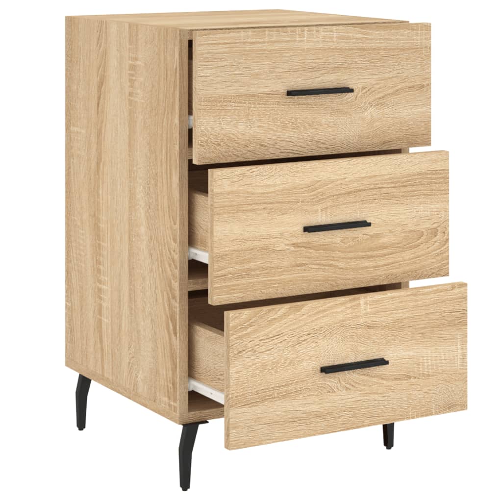Comodino Rovere Sonoma 40x40x66 cm in Legno Multistrato
