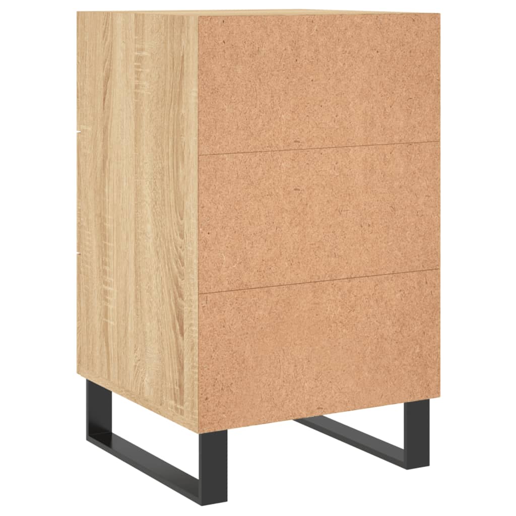 Comodino Rovere Sonoma 40x40x66 cm in Legno Multistrato