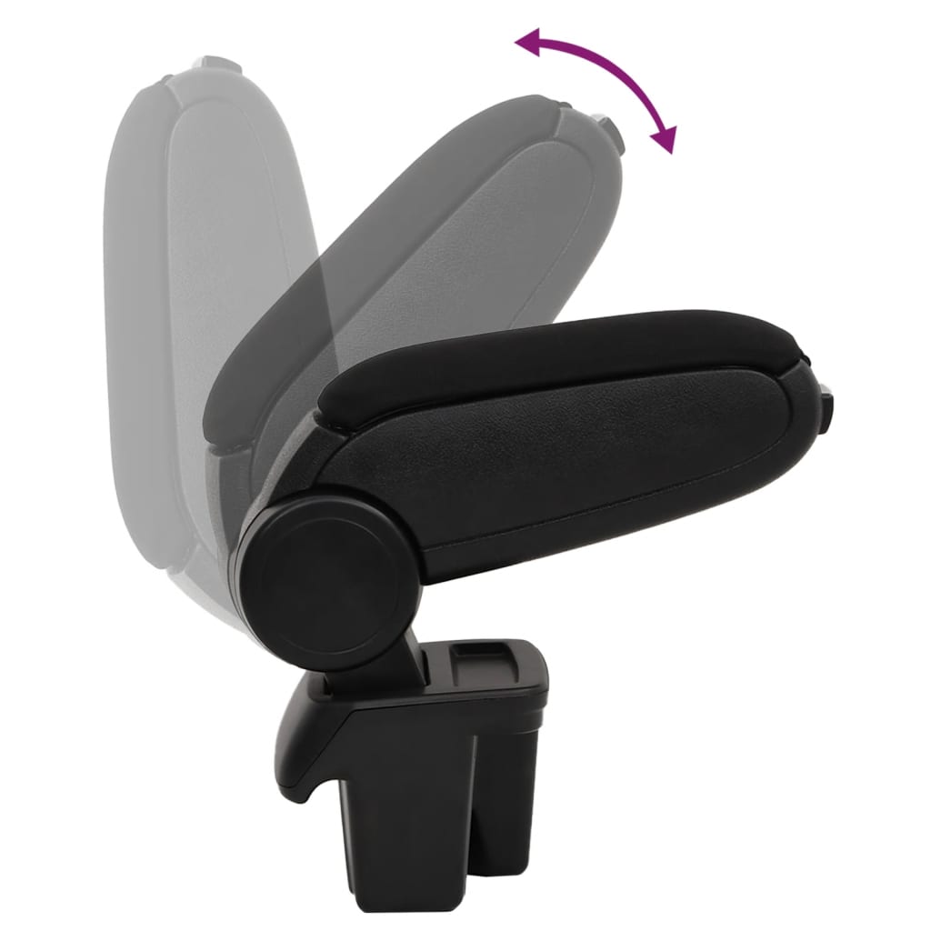 Bracciolo per Auto Nero 15x31x(28-44) cm in ABS - homemem39