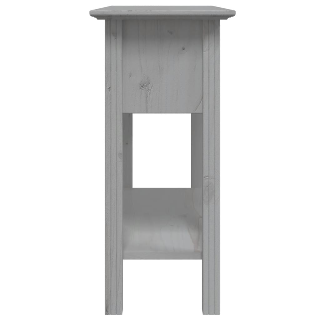 Tavolo Consolle BODO 91x35x74 cm Legno Massello Pino Grigio - homemem39