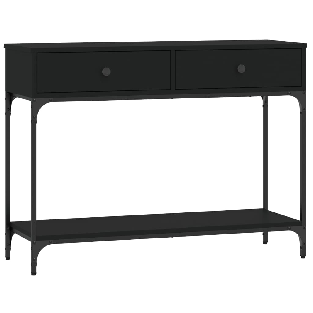 Tavolino Consolle Nero 100x34,5x75 cm in Legno Multistrato - homemem39