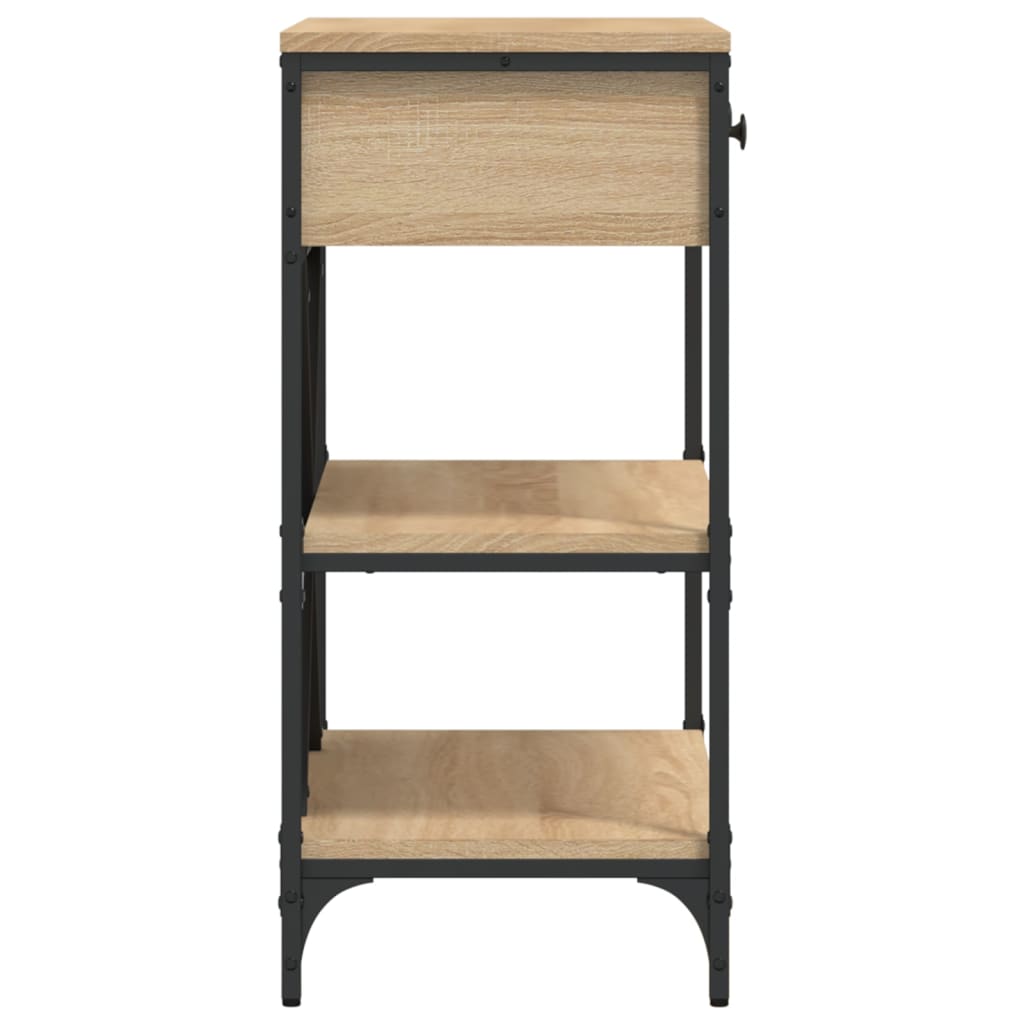Tavolino Consolle Rovere Sonoma 75x34,5x75cm Legno Multistrato - homemem39